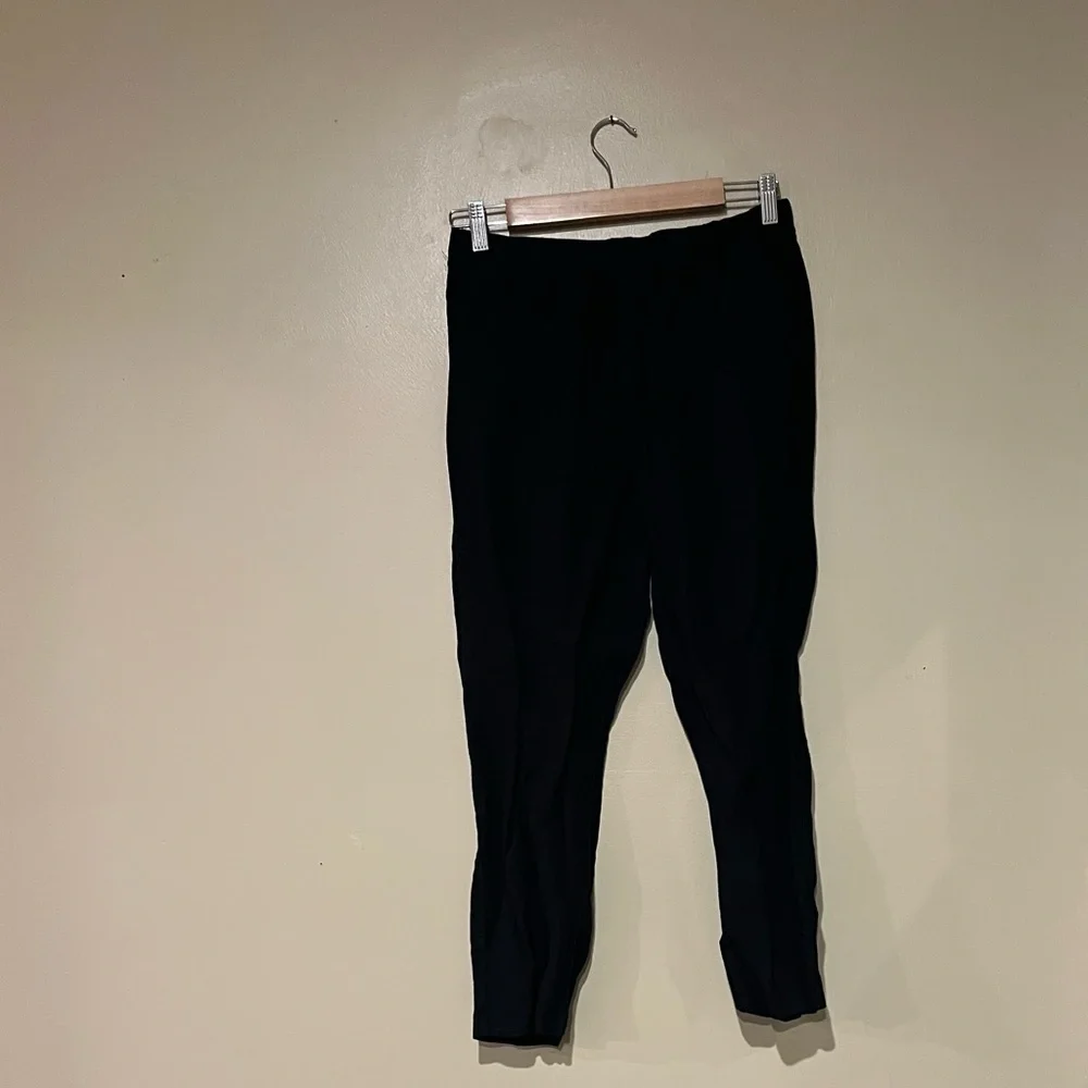 H&M Womens Size Small Cropped Linen Blend Pull On Pants